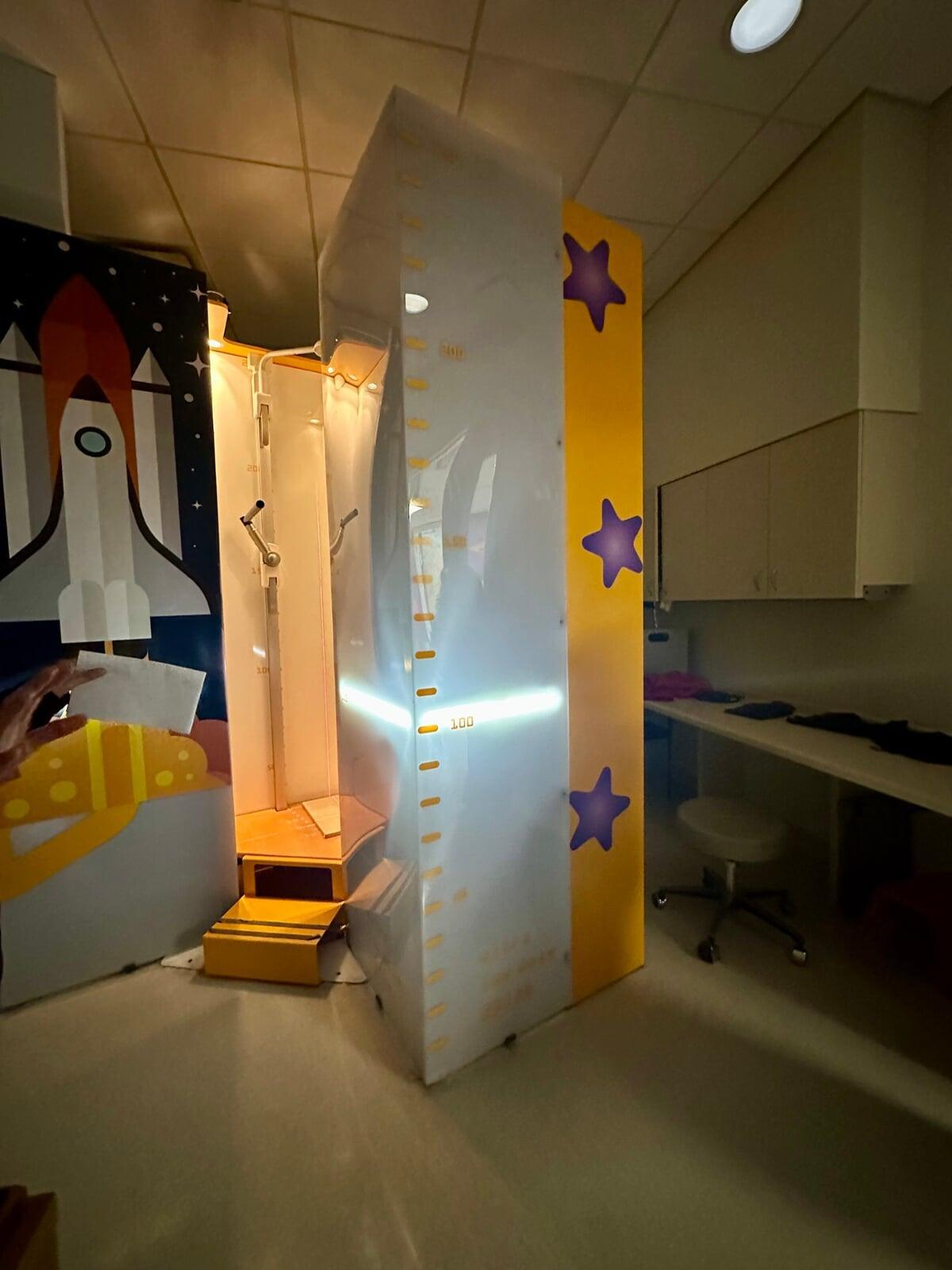 Maquina para rayos X especial para uso pediatrico